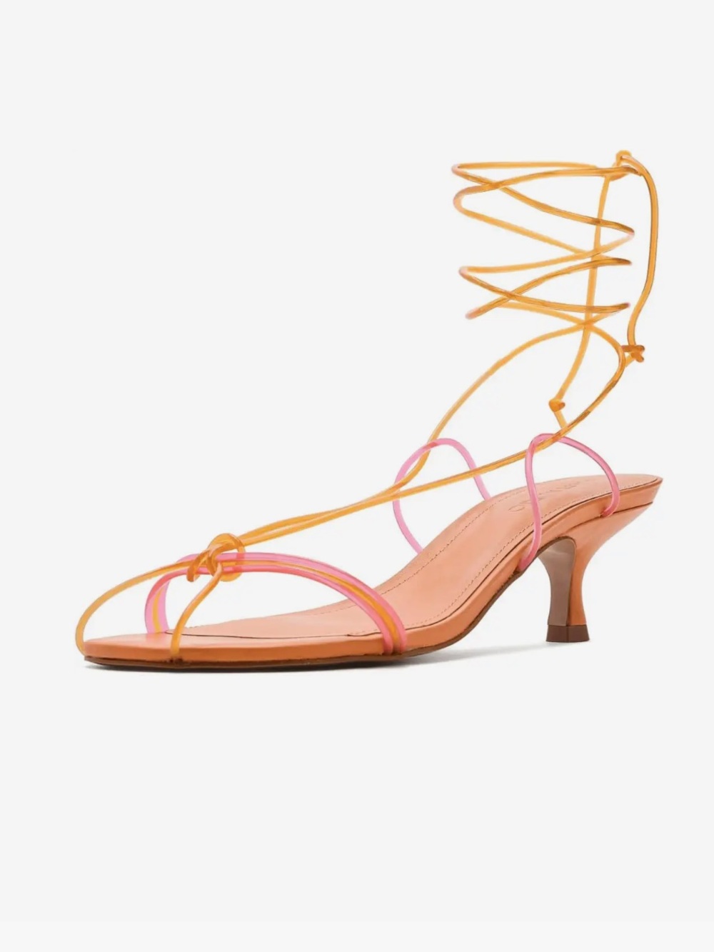FARM Rio Lace-Up Strappy Kitten Heel